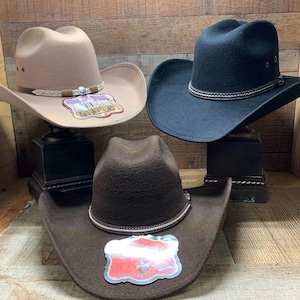 Men Cowboy Western Hat Faux Felt  Tejana Vaquera Rodeo Caballero