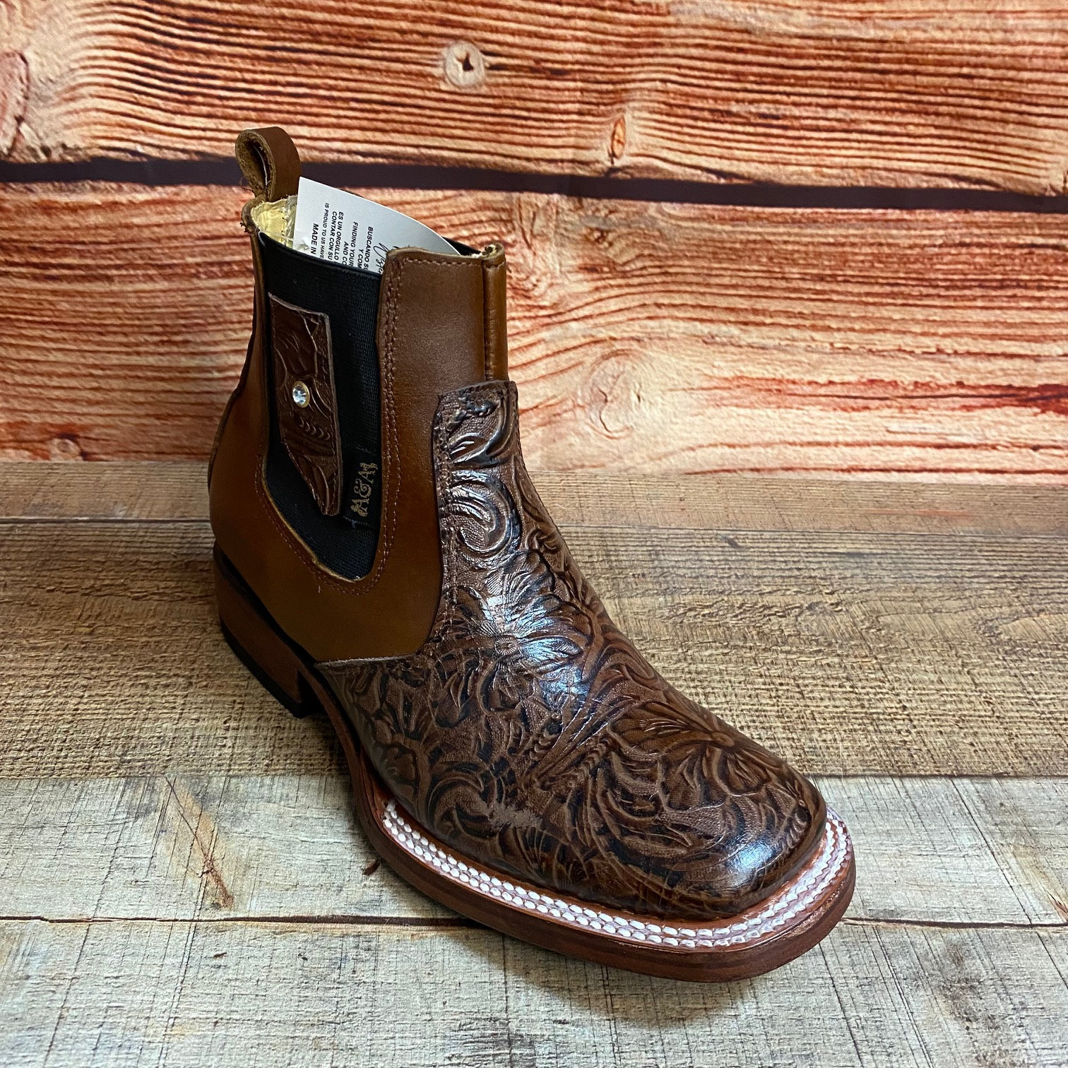 Women's Cowgirl WESTERN Ankle Chelsea Rodeo Square Toe Hand