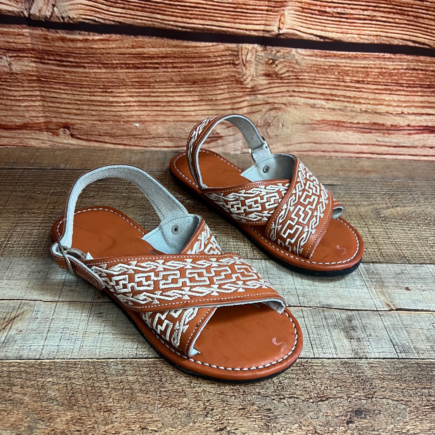 Brown all leather handmade sandals-12/13 Origin® Built By Freedom™ Flop Leather Sandal – ORIGIN main image 2