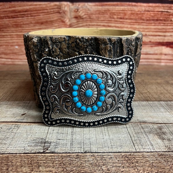 WOMENS WESTERN COWGIRL cowboy Turquoise belt Buckle Rodeo Hebilla Vaquera Dama Rodeo