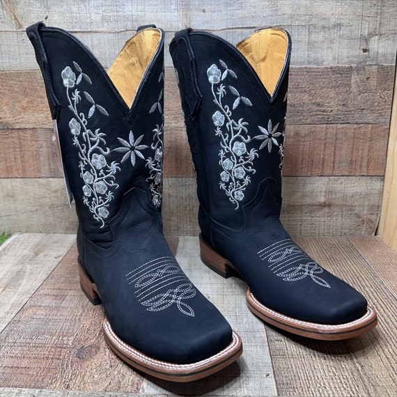 Women Western Rodeo Cowgirl Boot With Wide Calf Tube Leather Made in Mex. Bota Vaquera Tubo Ancho Para Dama Etsy Israel