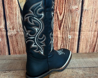 bottes cowboy hommes bottes western brodées à bout carré