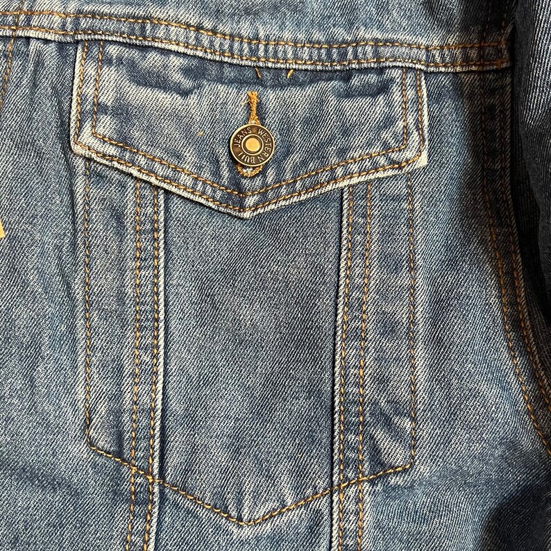 Men's Western Blue Jean Jacket 100% Cotton Chaqueta Vaquera Azul Con Algodon imagen 9
