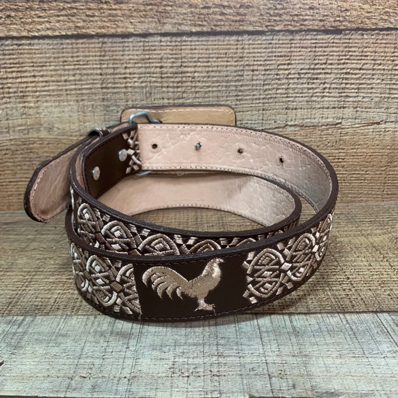 Men's Western Embroidered Cowboy Belt. Men's Horse Embroidered Cowboy Belt. Cinto Vaquero De Hombre. Cinto Bordado Piteado De Hombre - UK