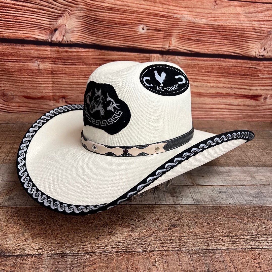 Western Cowboy Hat: Rodeo Style, Black Trim Straw Sombrero  display picture 1