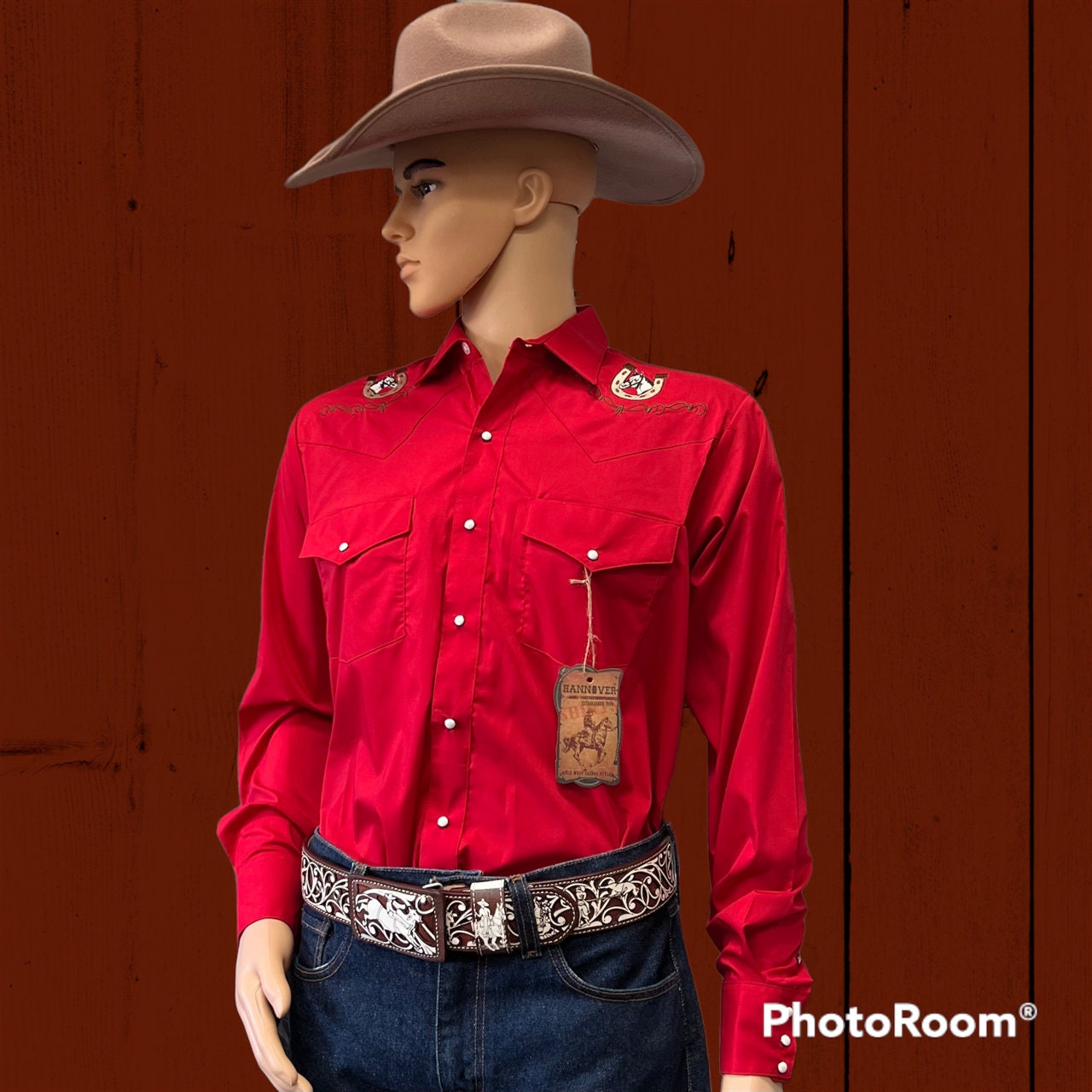 outfit vaquero hombre rojo