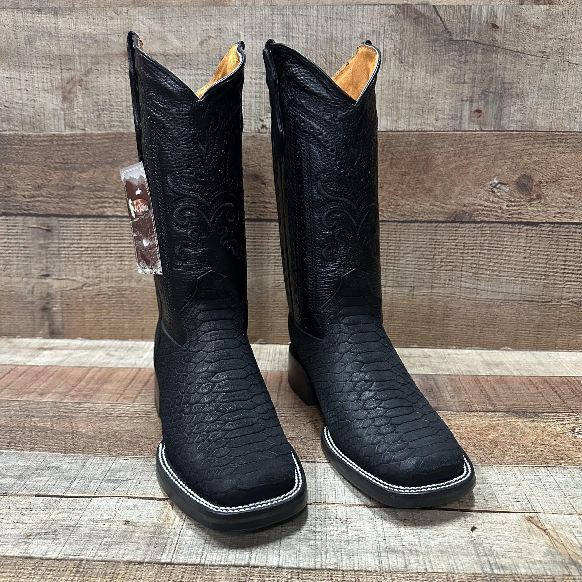 Big Boys Cowboy Boots Youth Leather Square Toe Boots in
