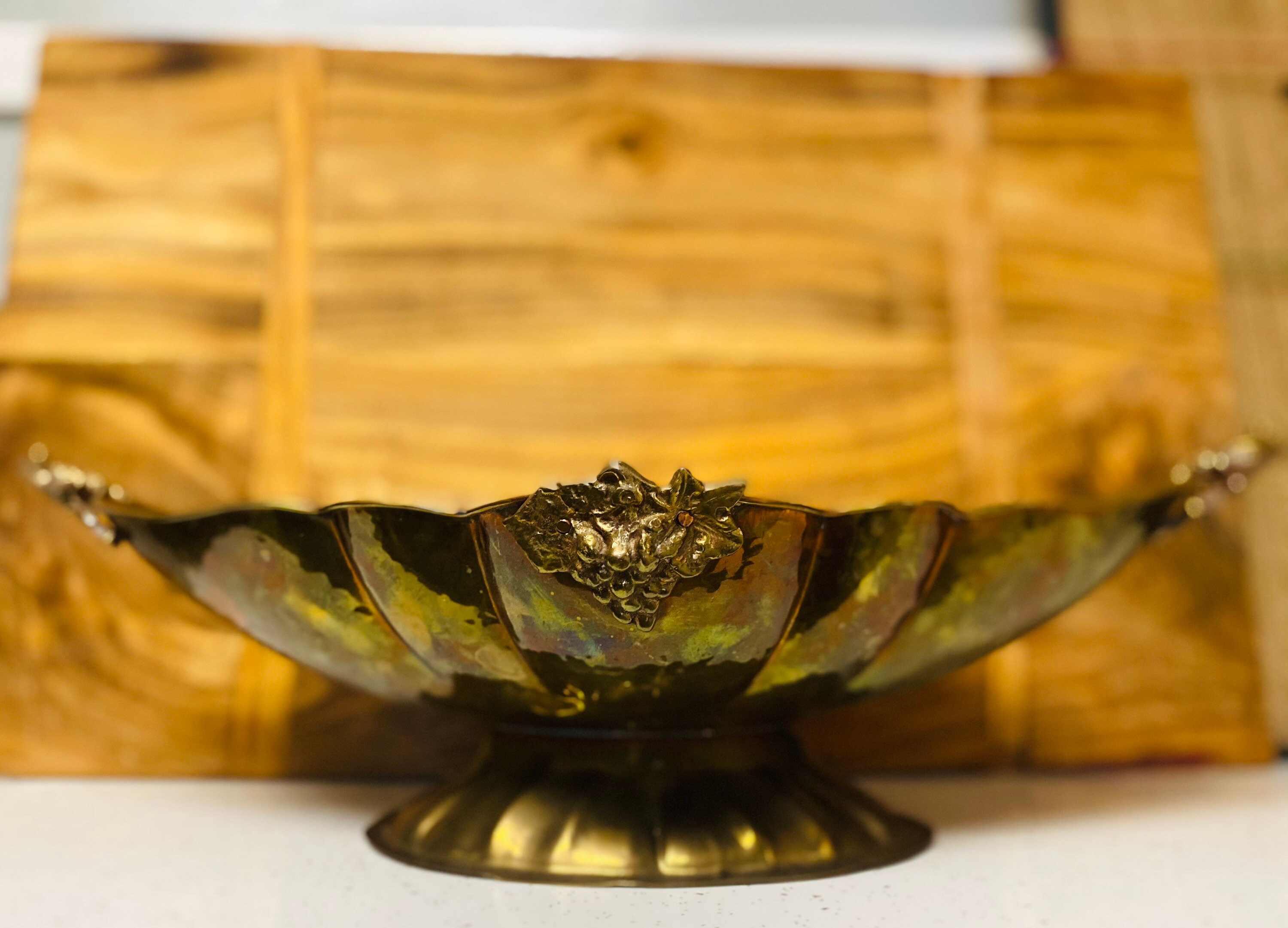 Vintage Brass Centerpiece Large Brass Urn Large Brass Etsy