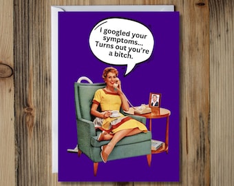 Funny Get Well Card Dark Humor Illness Card Make them Laugh