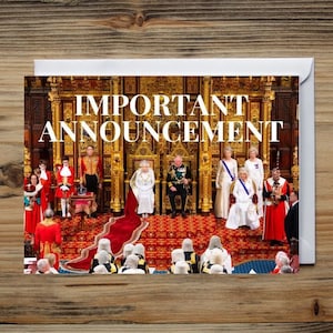 Royal Birthday Card for Royal Lover Anglophile Birthday Card King Charles Birthday Card The Queen Birthday Elizabeth II Card Funny Royal