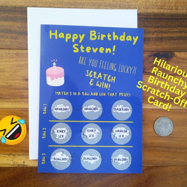 Funny Birthday Card For Him Scratch Off Boyfriend Birthday Gift Gag Gift for Him Husband Personalized Custom Man Gift 30th Birthday
