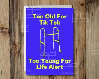 Funny Snarky Birthday Card: Dark Humor Gift