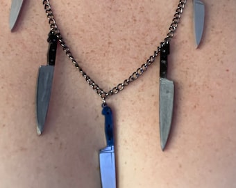 Short Necklaces - Choker/Bib - Knives & Rainbow Gummy Bears