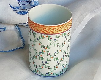 Vintage Vista Alegre Porcelain Pencil Holder: Del Bosco 1992 Desk Organizer