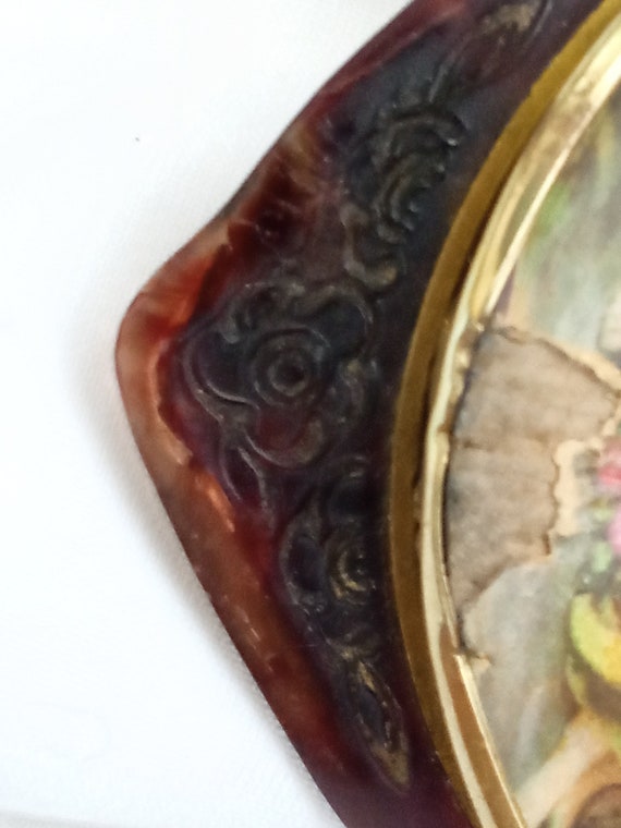 Rare and Delicate Antique French Face Compact Pow… - image 7