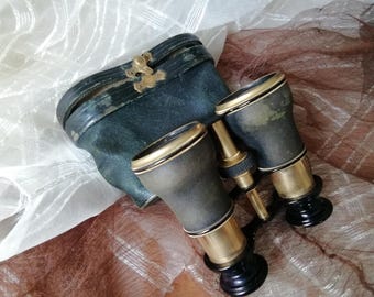Antique 19th Century French Opera Glasses with Original Case – Vintage Theater Binoculars