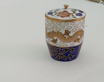 七宝焼　小物 ヴィンテージ七宝焼き小物入れ：手作りのエナメル製中国製コレクターズ