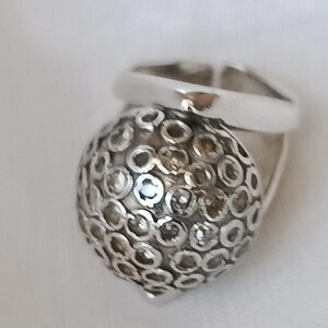 Sterling Silver Portuguese Ring – Hallmarked, Sparkling Stone Jewelry image 3