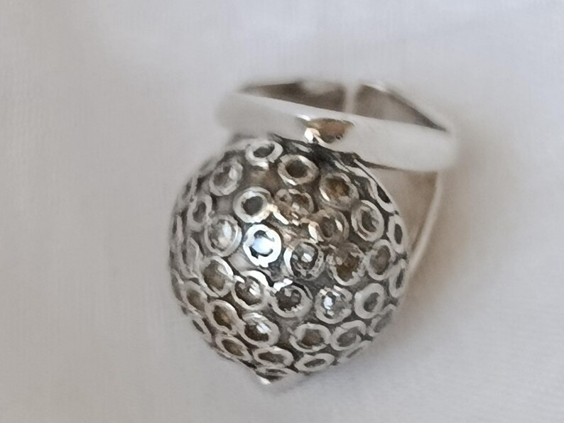 Sterling Silver Portuguese Ring – Hallmarked, Sparkling Stone Jewelry image 3
