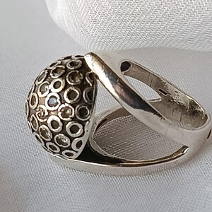 Sterling Silver Portuguese Ring – Hallmarked, Sparkling Stone Jewelry image 11