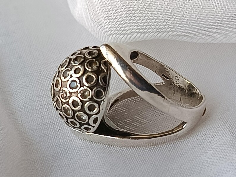 Sterling Silver Portuguese Ring – Hallmarked, Sparkling Stone Jewelry image 11