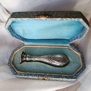 Sello de lacre vintage de plata de ley, tallado a mano, con sello de plata para caligrafía, cartas e invitaciones de boda.