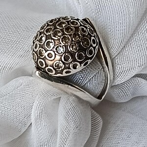 Sterling Silver Portuguese Ring – Hallmarked, Sparkling Stone Jewelry image 17