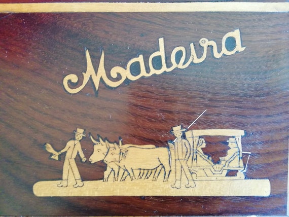 Madeira, Wooden sewing boxes, handmade Set 40s