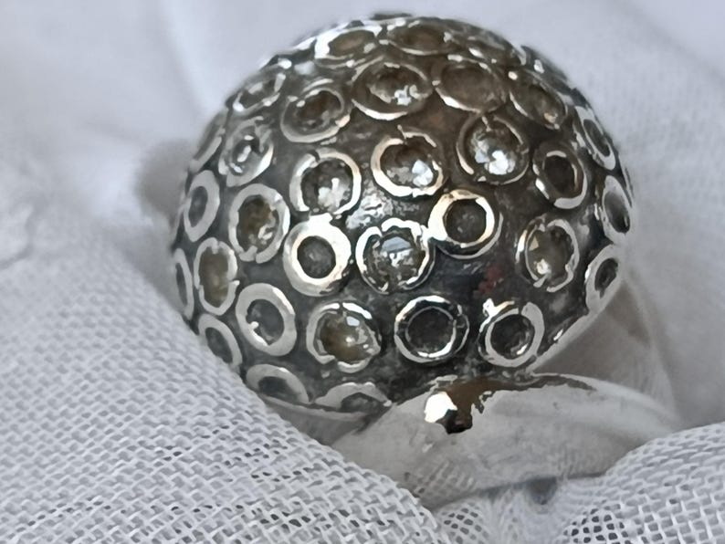 Sterling Silver Portuguese Ring – Hallmarked, Sparkling Stone Jewelry image 10