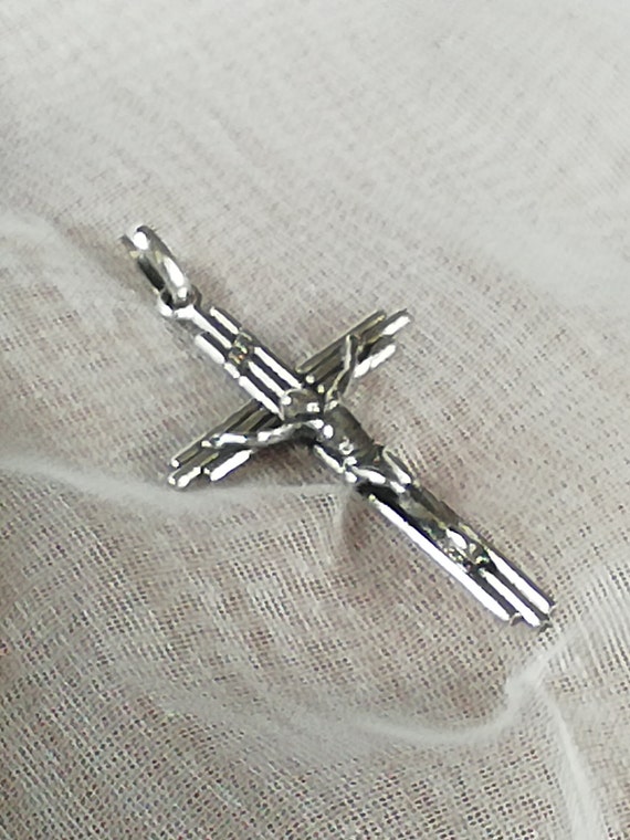 Sterling Silver Crucifix Pendant - Portuguese  Sol