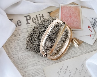 Portuguese Sterling Silver Double Mesh Coin Purse – Vintage Hallmarked Eagle Purse