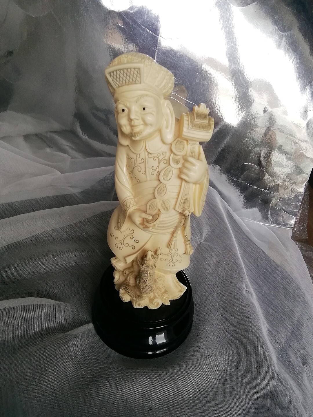 手作りの中国の賢者の置物：ヴィンテージ風水装飾 - Etsy 日本