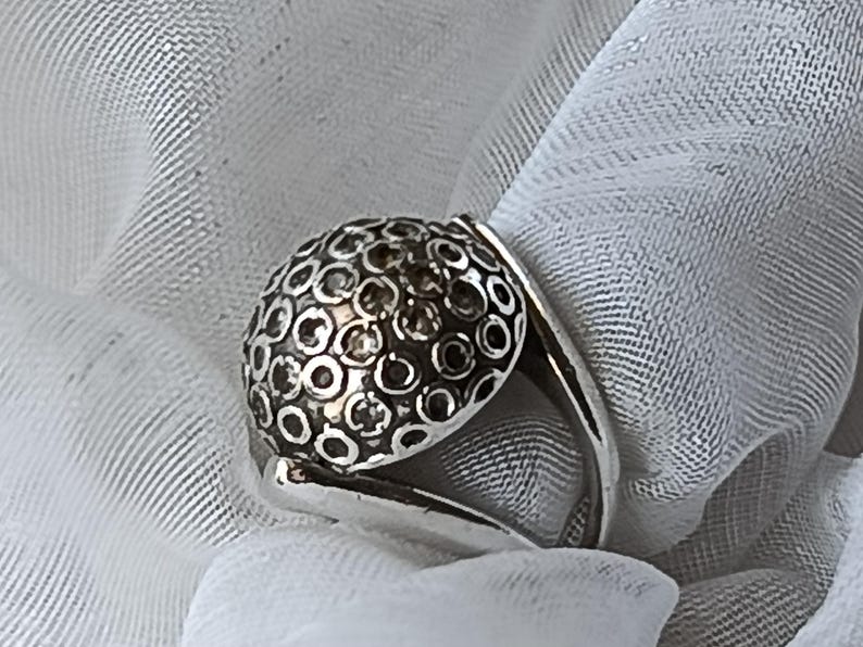Sterling Silver Portuguese Ring – Hallmarked, Sparkling Stone Jewelry image 12