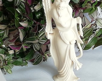 ヴィンテージの中国漁師像 木彫りの男性像 破損あり 1950～60年代頃