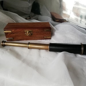 Vintage Nautical Lunette Spyglass - -  Vintage Nautical Lunette Spyglass -  Telescope -Classic Maritime Decor - Nautical  Collectible