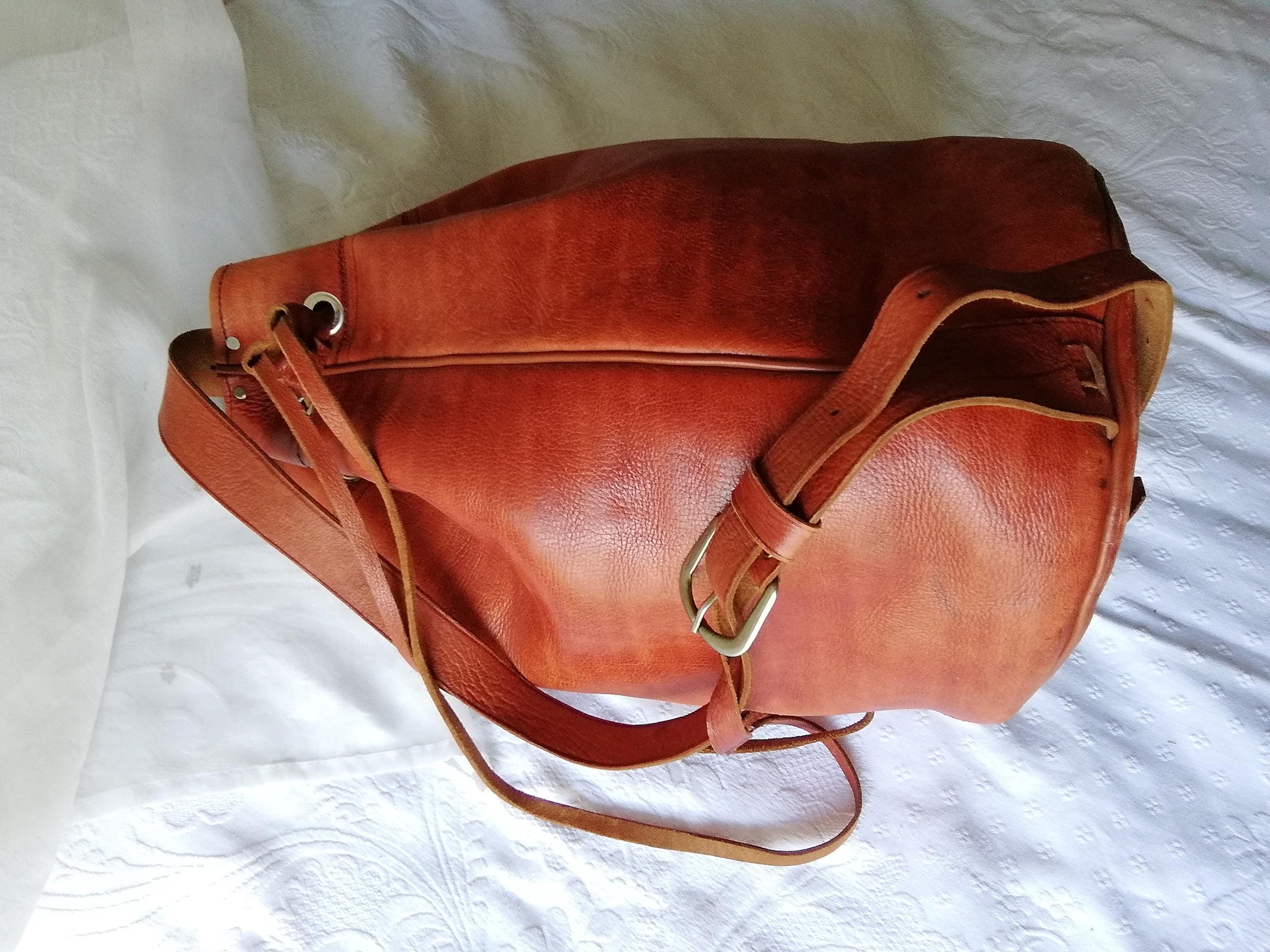 Vintage 1980s Genuine Leather Backpack - Retro Brown Leather Bag - Classic Boho Travel Rucksack - Etsy Vintage 1980s Genuine Leather Backpack - Retro Brown Leather Bag - Classic Boho Travel Rucksack - Etsy