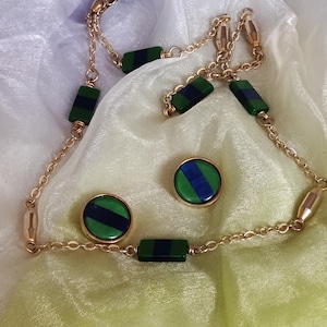 BIJOUX CASCIOの金バリネックレスとイヤリングのセット Bijoux Cascio - Etsy