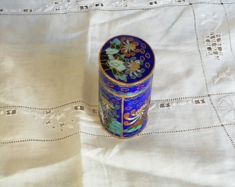 Vintage Chinese Cloisonne Trinket Box. Enameled /bronze. Home