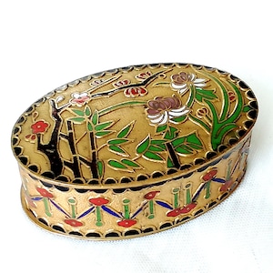 Vintage Cloisonné Trinket Box – Handcrafted Enameled Bronze - Gift  Ring Box – Collectible Jewelry Box – Antique Decorative Gift