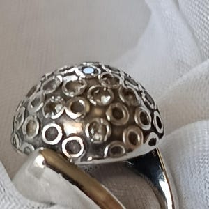 Sterling Silver Portuguese Ring – Hallmarked, Sparkling Stone Jewelry image 5