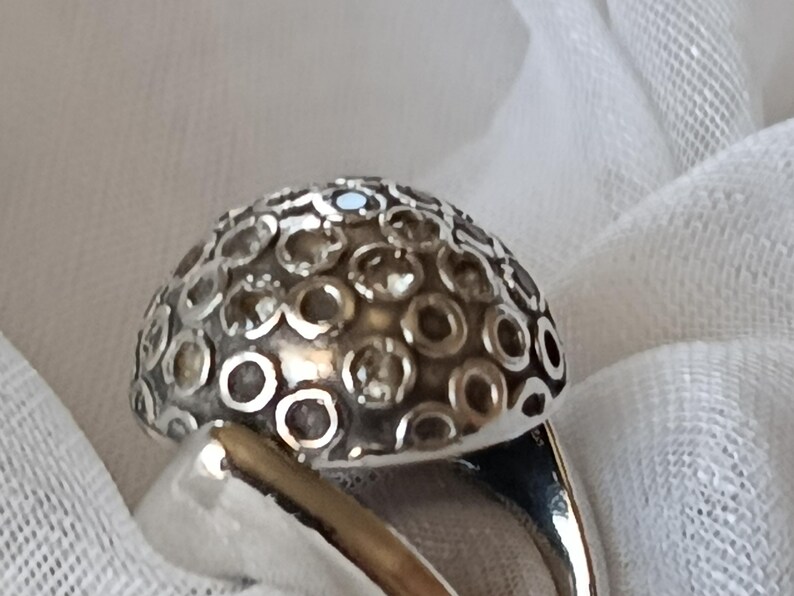 Sterling Silver Portuguese Ring – Hallmarked, Sparkling Stone Jewelry image 5