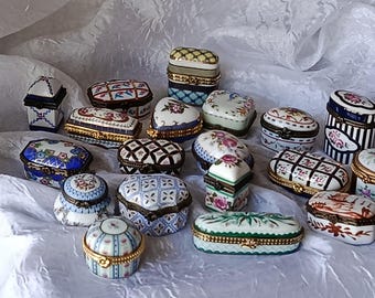 Vintage Porcelain Art Pill Box Collection - Romantic Ring Gift Box