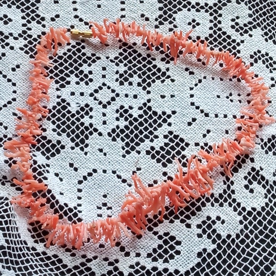 Genuine coral necklace vintage deals