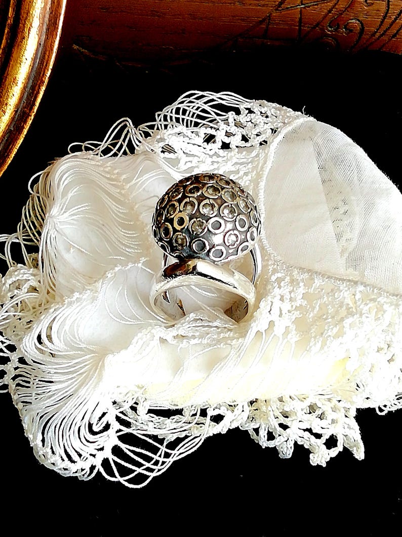 Sterling Silver Portuguese Ring – Hallmarked, Sparkling Stone Jewelry image 19