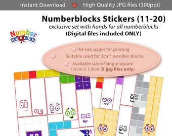 Numberblock 11 to 20 (500+ Numberblock 11 to 20) | Etsy