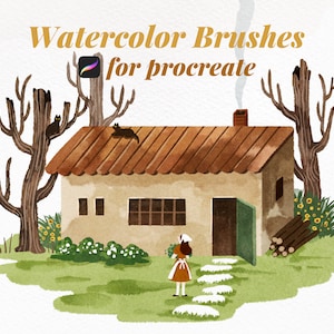 Procreate Watercolor Brushes, Digital Ipad Brush Bundle