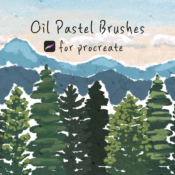 Procreate Oil Pastel Brushes, Digital Ipad Brush Bundle