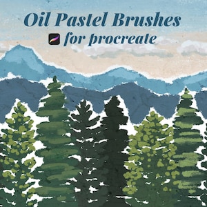 Pennelli per pastelli a olio Procreate, pacchetto di pennelli digitali per iPad