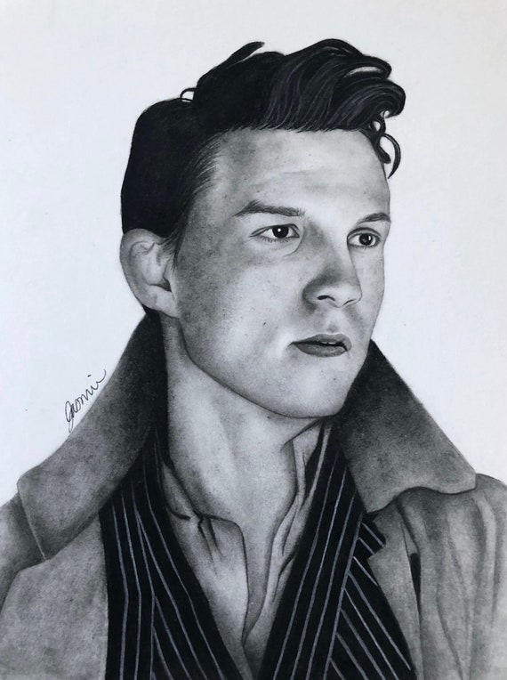 Buy Tom Holland Drawing Print Hand Drawn Coloured Pencil Actor TOMHOLLAND2  Online at desertcartINDIA