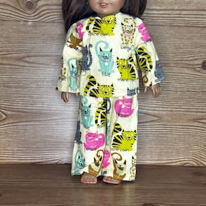 Doll Pajamas - Flannel Doll Pajamas - 18 inch Doll Pajamas - 18 inch Doll Clothes
